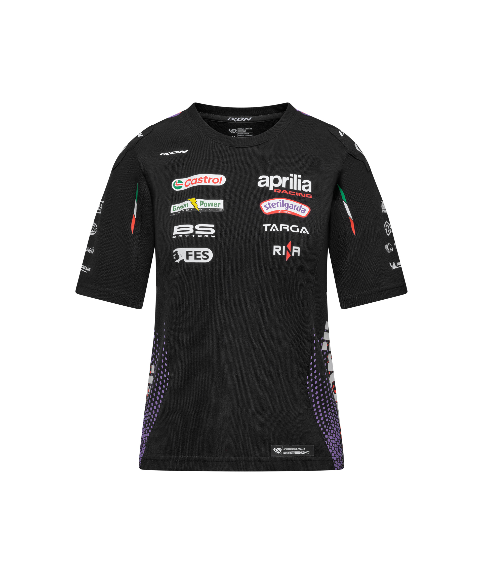 T-shirt Aprilia Racing Team Replica 2026 pour femme, noir