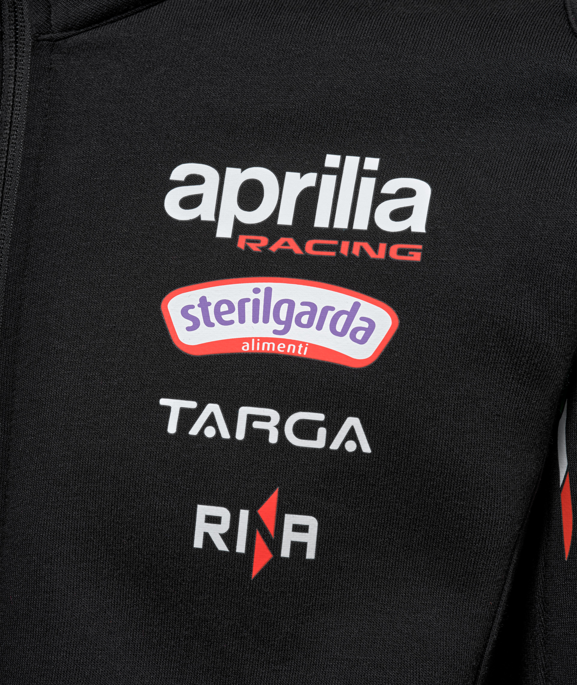 Sweat à capuche zippé Aprilia Racing Team Replica 2026 pour homme, noir