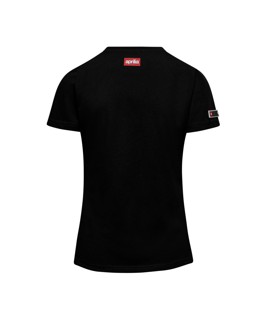 T-shirt femme Aprilia noir